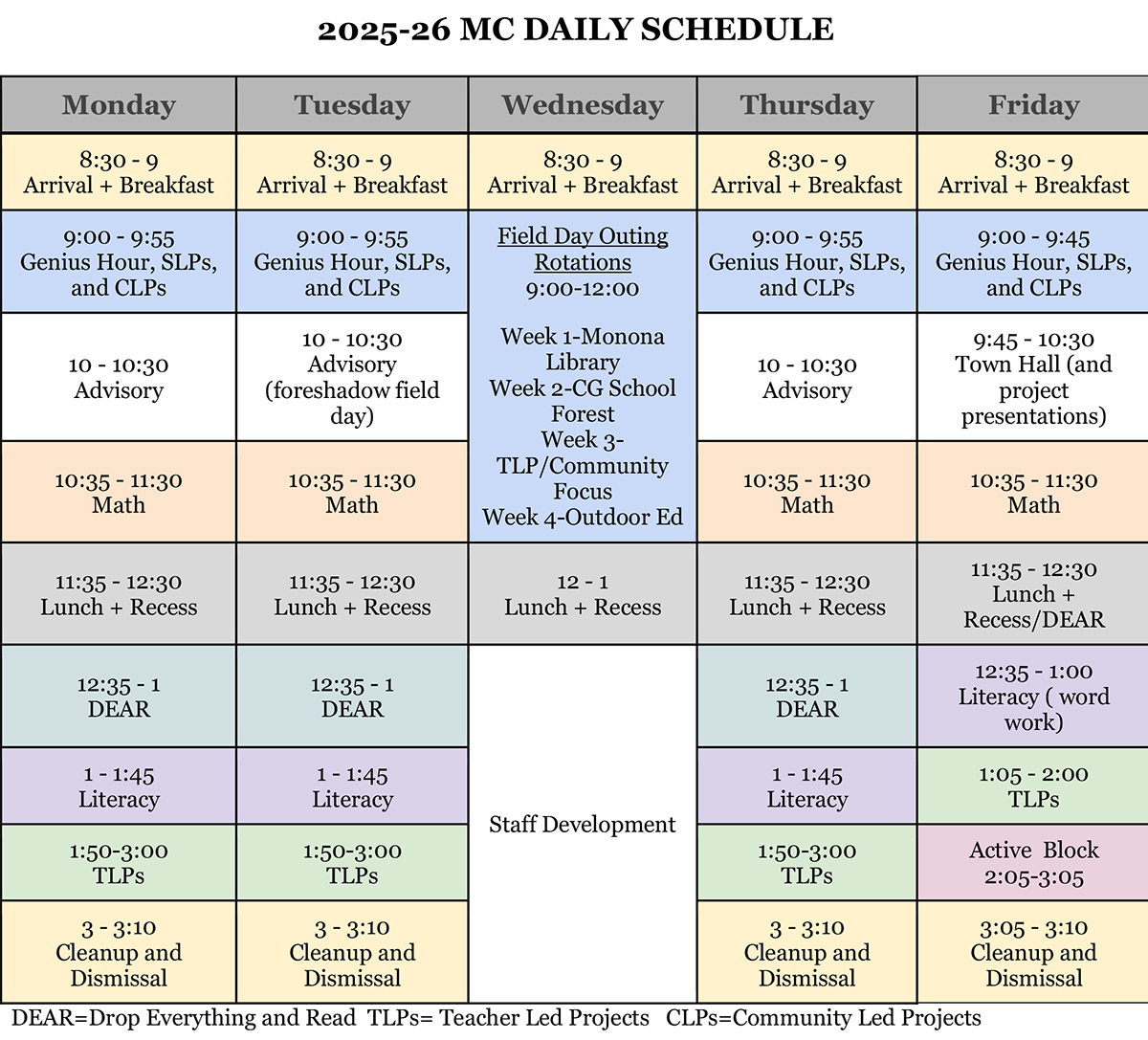 25-26 MC Schedule